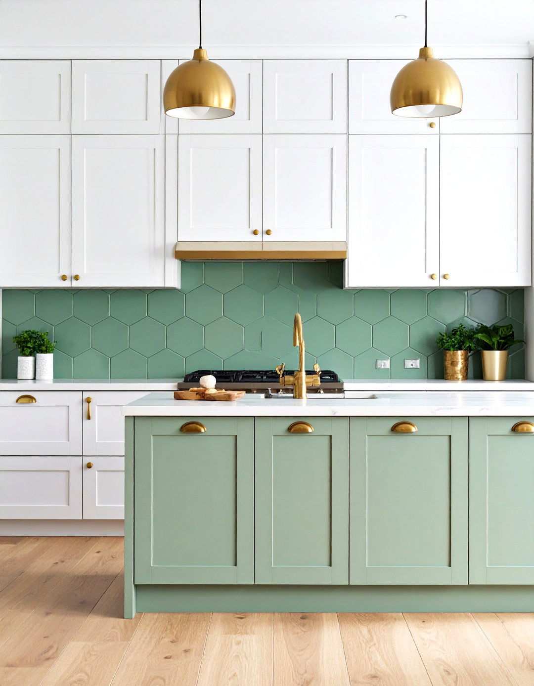 Sage Green Backsplash Accent Wall - 24 Sage Green Kitchen Ideas