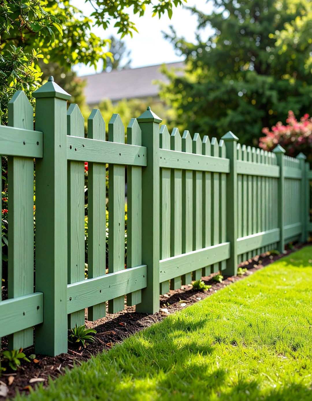 Sage Green Board on Board Design - 24 Sage Green Garden Fence Ideas
