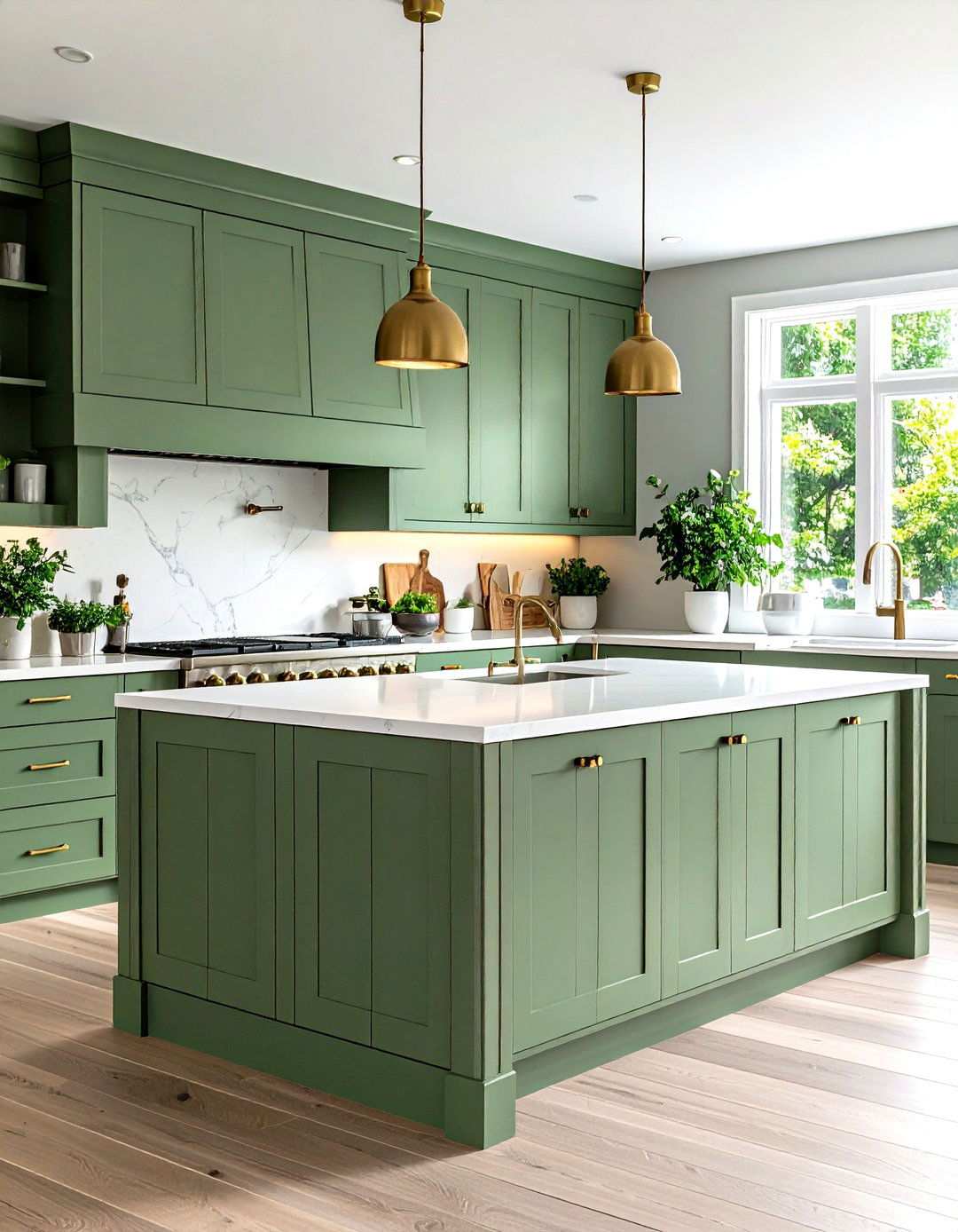 Sage Green Calming Shiplap Oasis - 24 Shiplap Kitchen Island Ideas