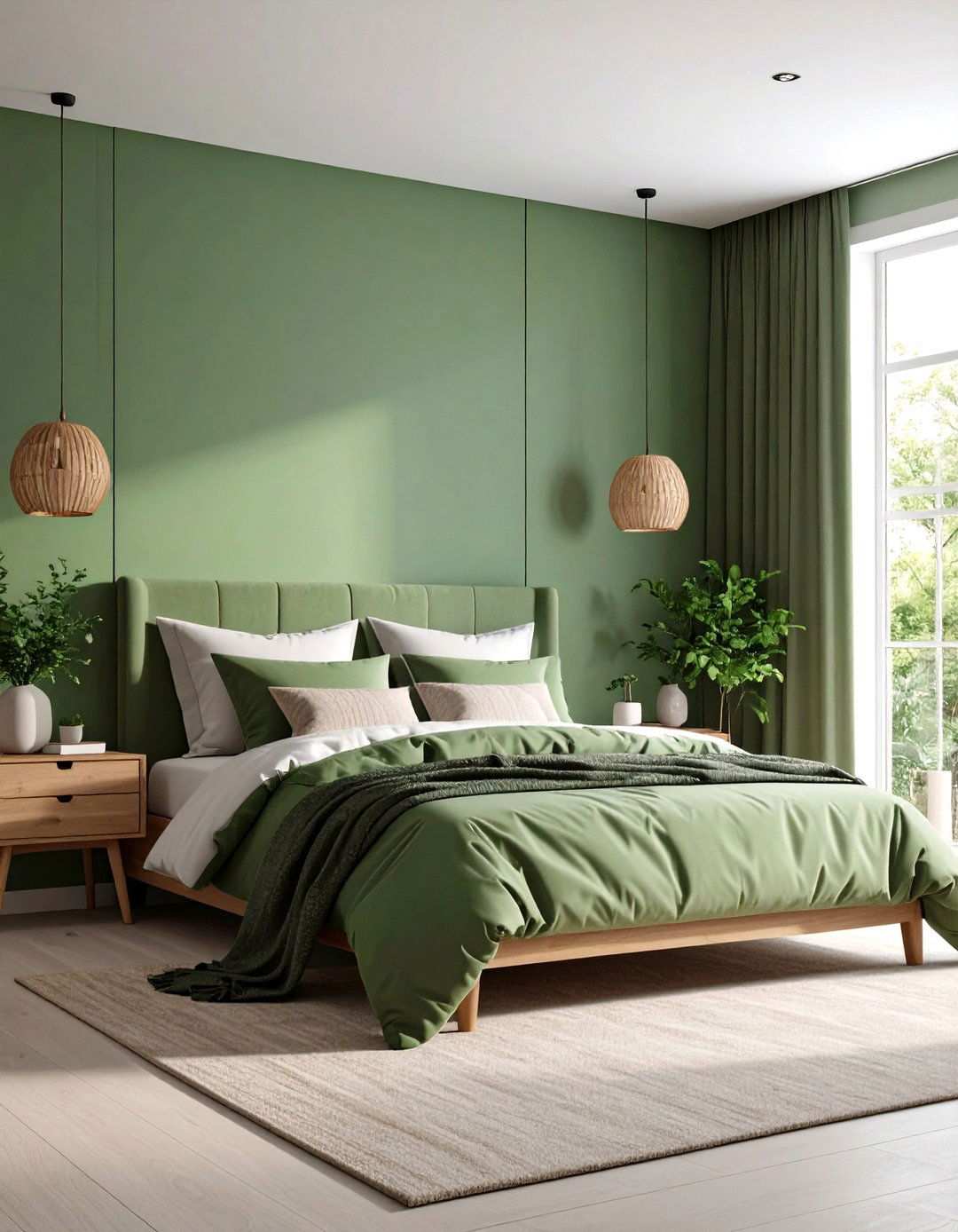 Sage Green Guest Bedroom Serenity - 24 Monochromatic Color Schemes for Rooms