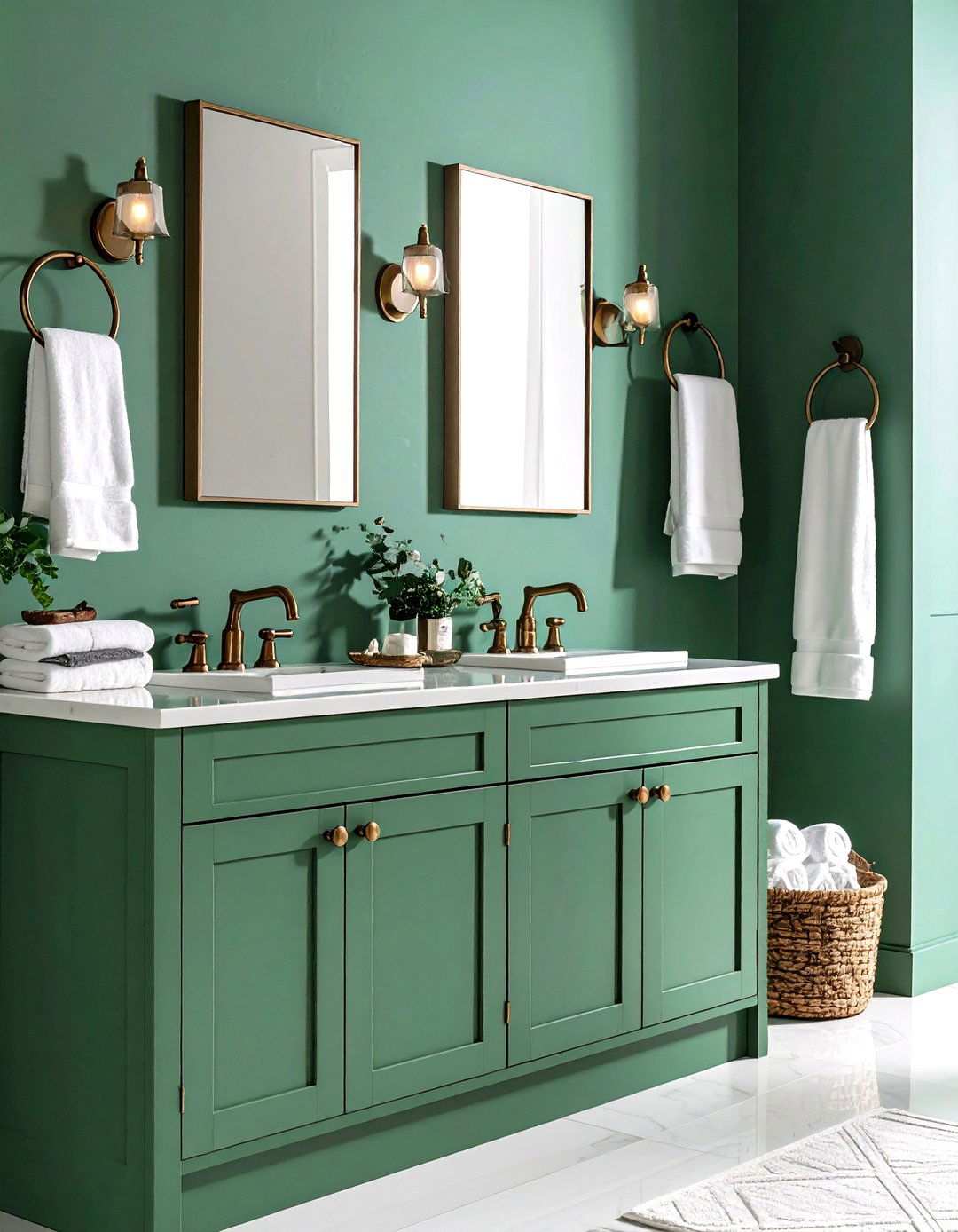Sage Green Hardware and Fixtures - 24 Sage Green Bathroom Ideas