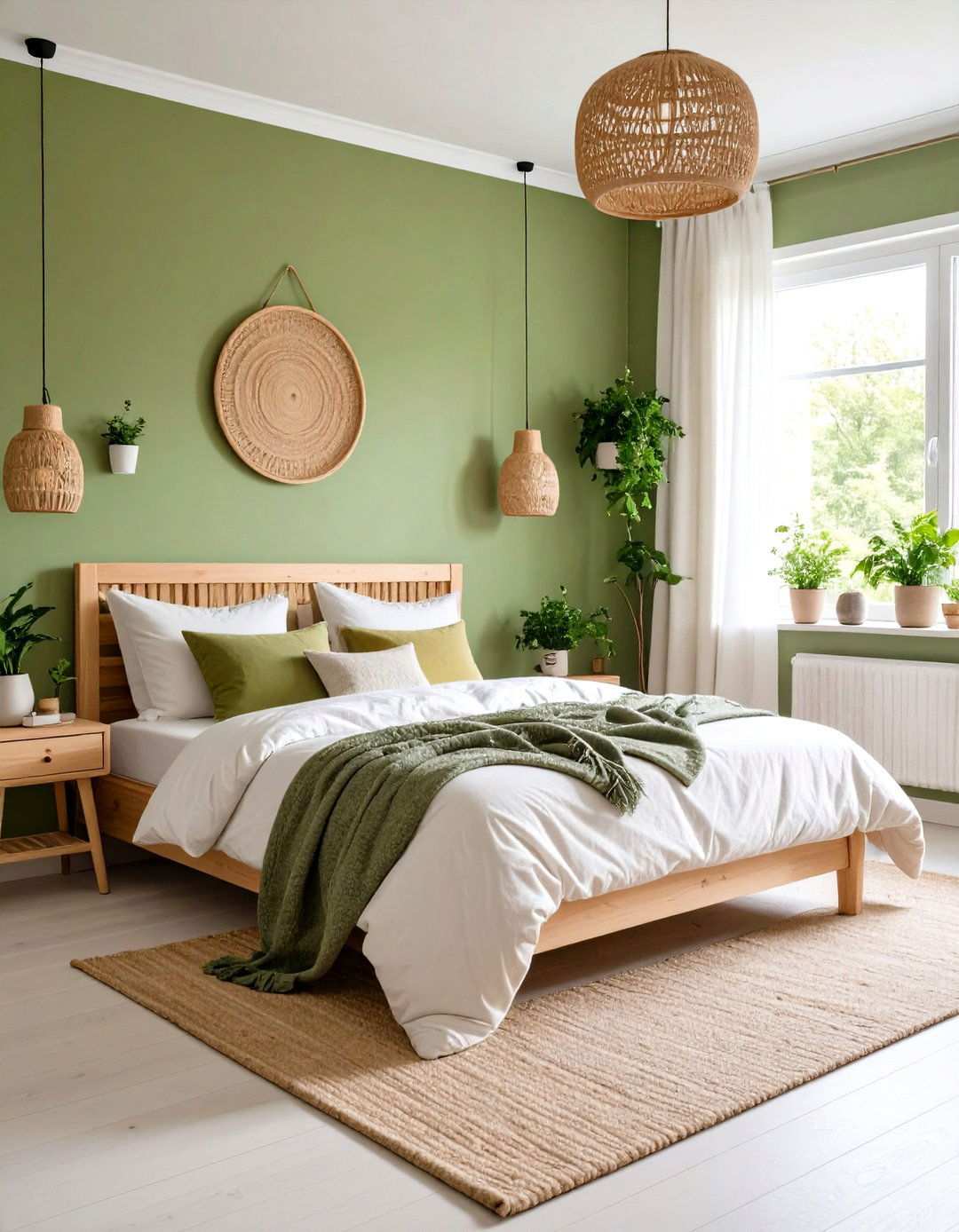 Sage Green Limewash Scandinavian Bedroom - 24 Limewash Bedroom Ideas