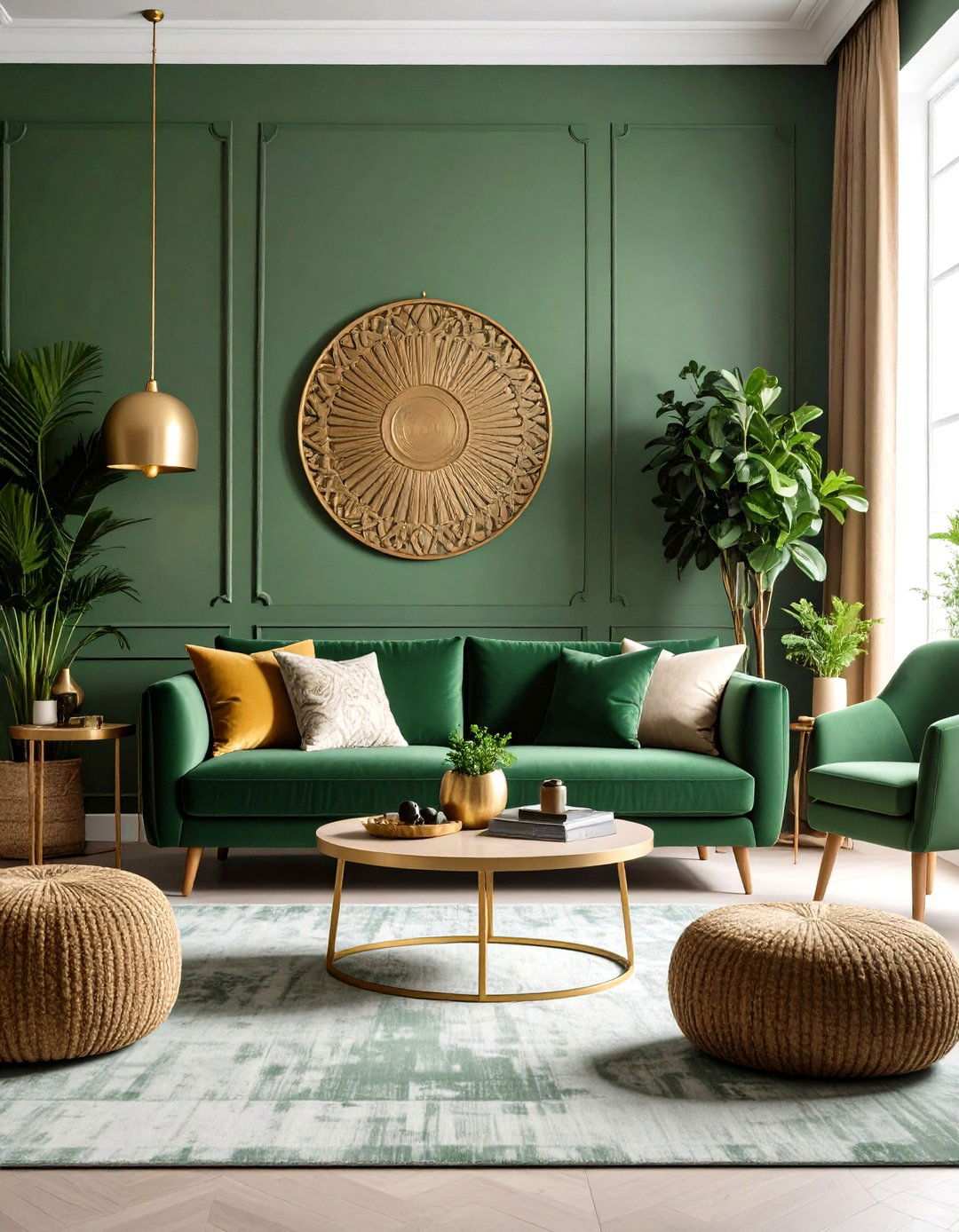 Sage Green Maximalist Living Room Design - 24 Sage Green Living Room Ideas