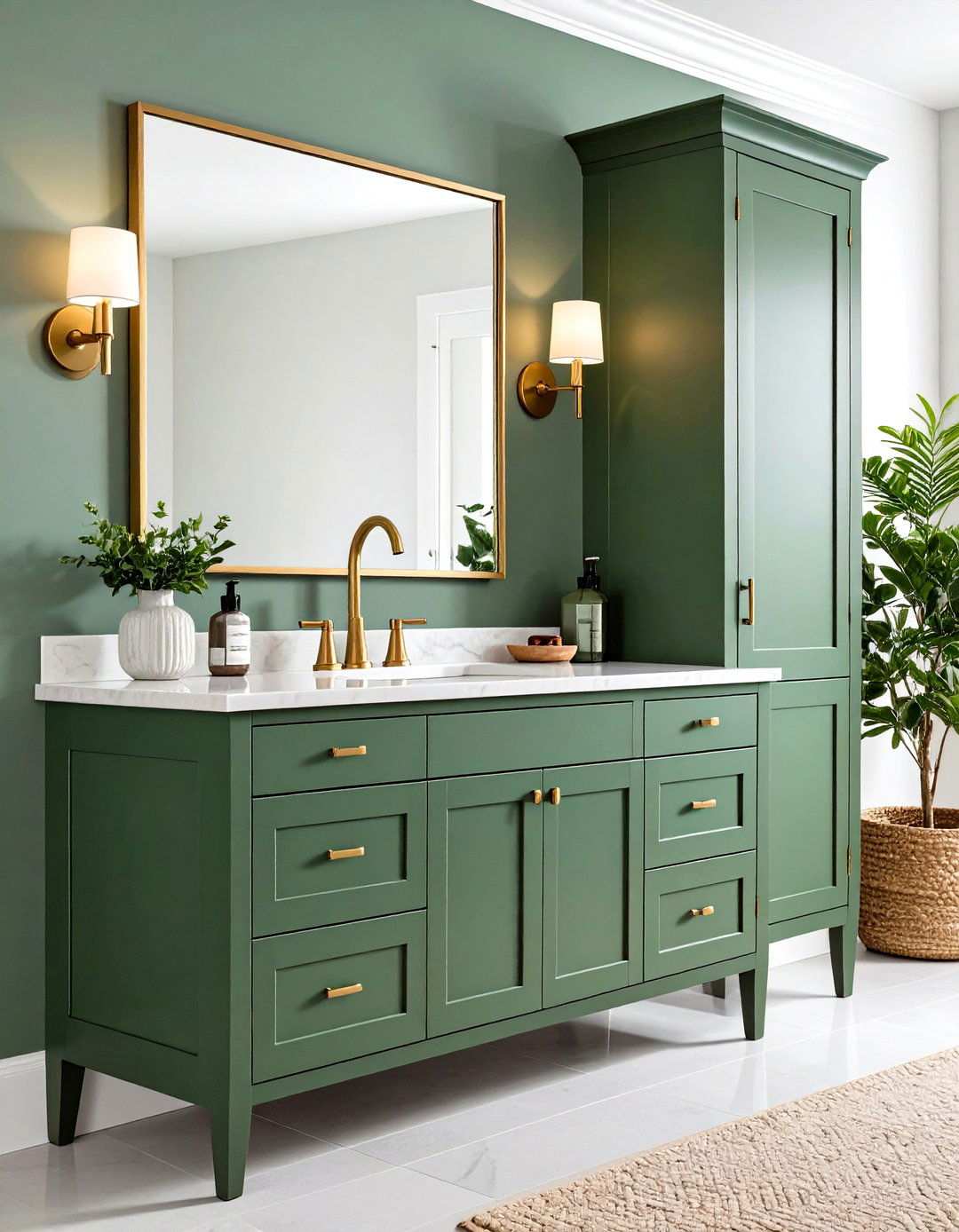 Sage Green Medicine Cabinet Feature - 24 Sage Green Bathroom Ideas