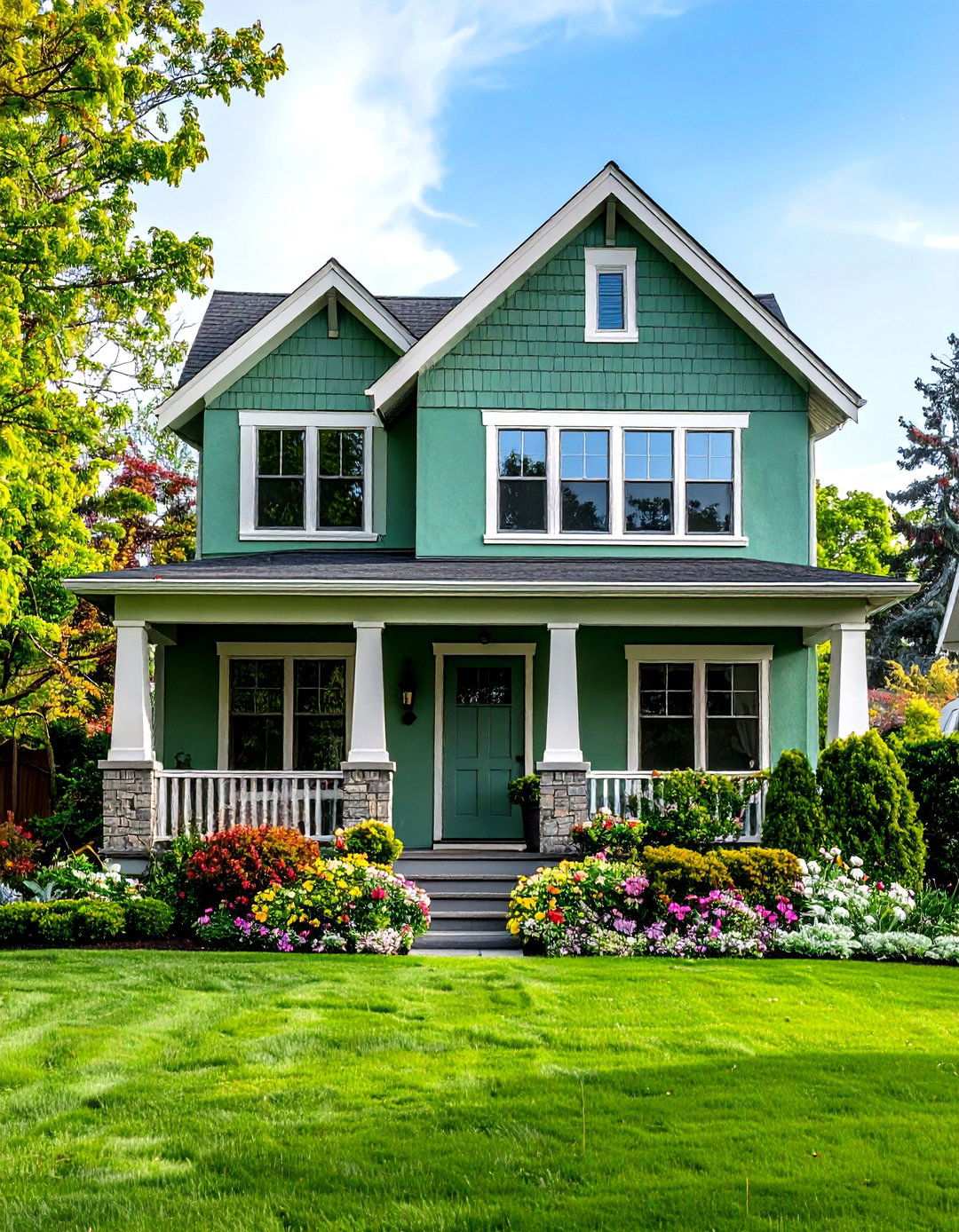 Sage Green Natural Beauty - 24 Stucco Colors for Home Exteriors