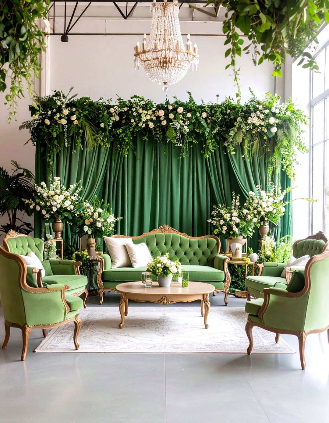 Sage Green Photo Booth and Entertainment Areas - 24 Sage Green Wedding Ideas