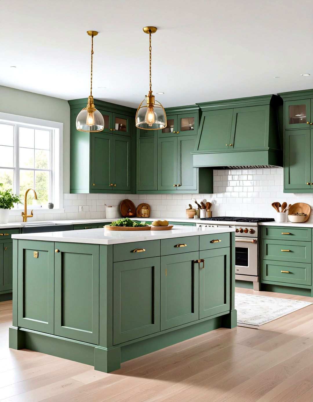 Sage Green Shaker Style Cabinets - 24 Sage Green Kitchen Ideas