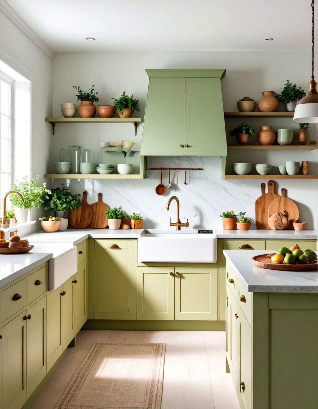 Sage Green Soapstone Country Kitchen - 24 Kitchen With Green Countertops Ideas