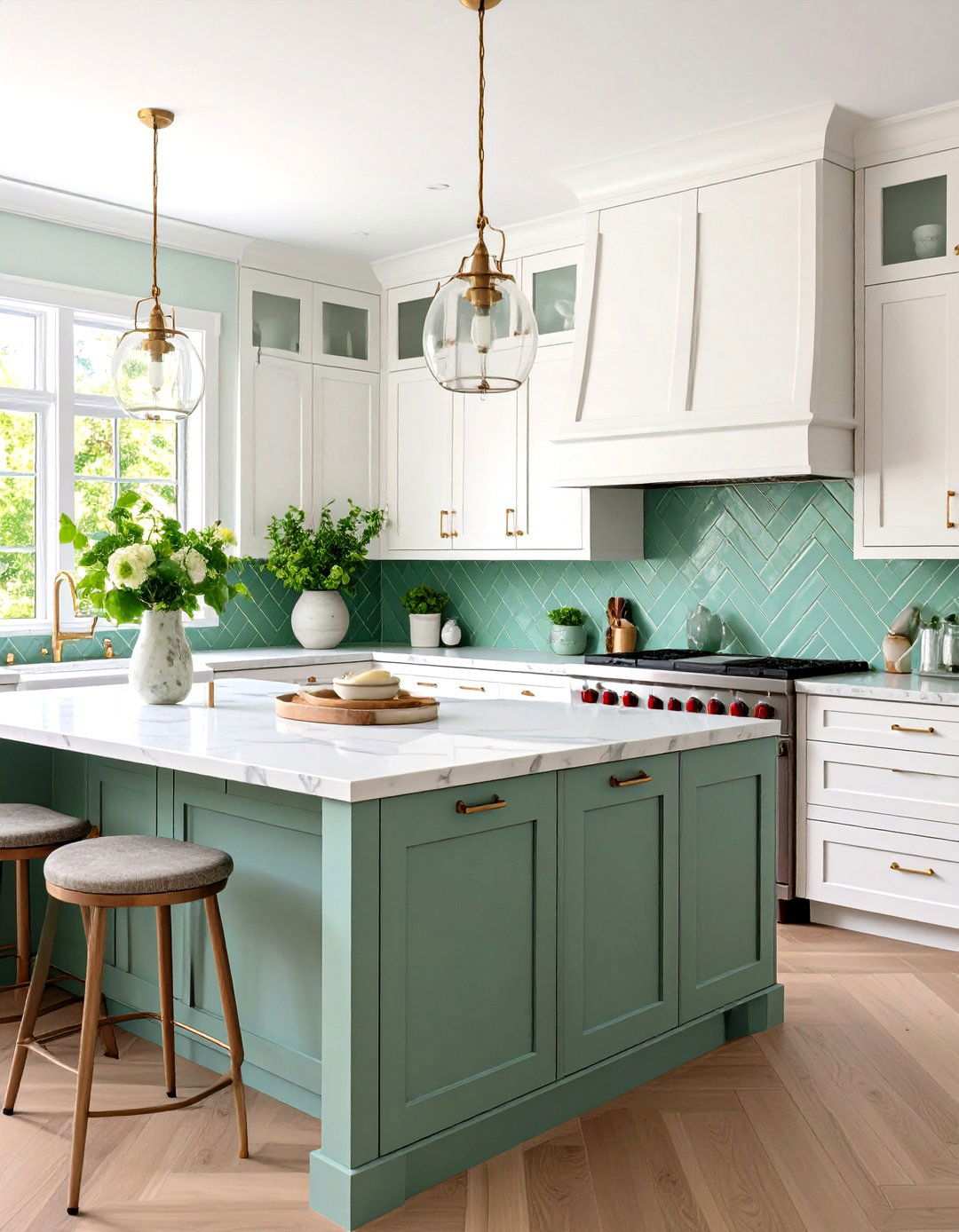 Sage Green Subway Tile Kitchen Backsplash - 24 Sage Green Decor Ideas