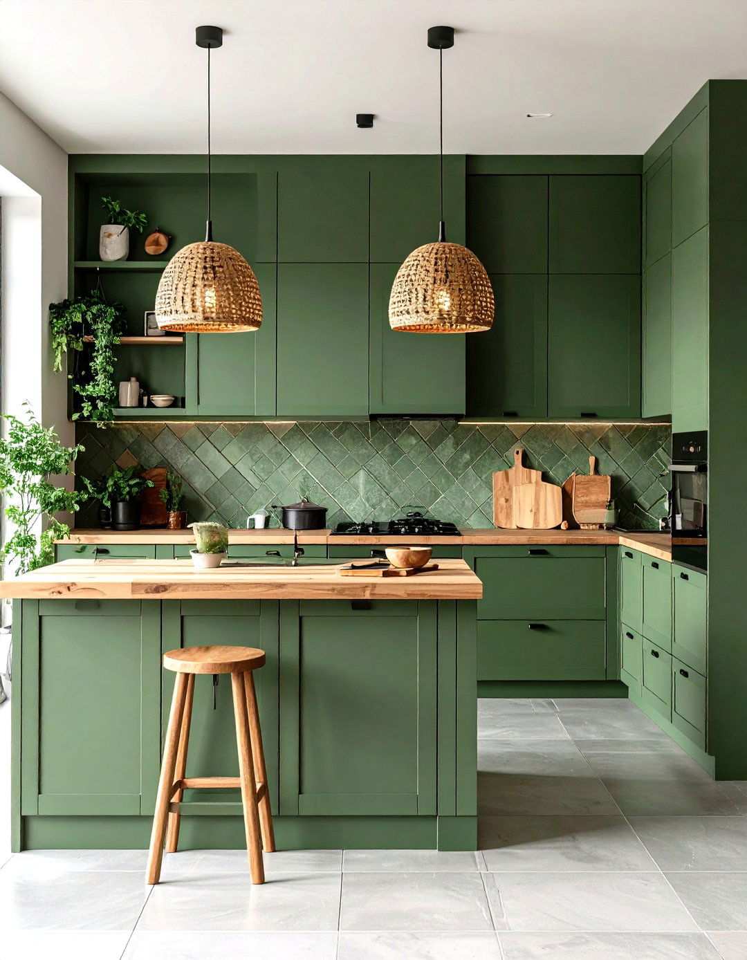 Sage Green Texture and Pattern Mix - 24 Sage Green Kitchen Ideas