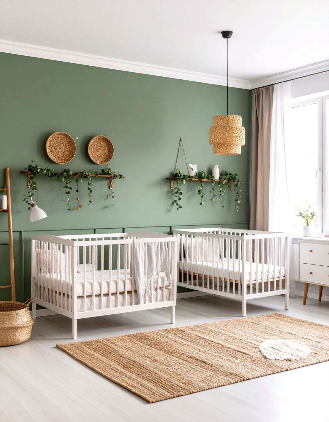 Sage Green Twin Nursery Haven - 24 Twin Nursery Ideas