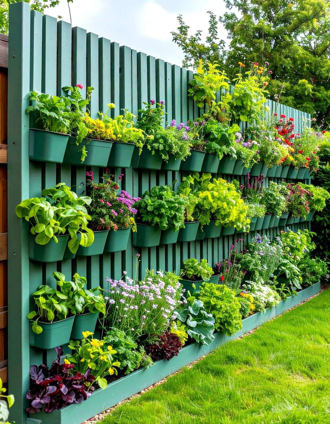 Sage Green Vertical Garden Fence - 24 Sage Green Garden Fence Ideas