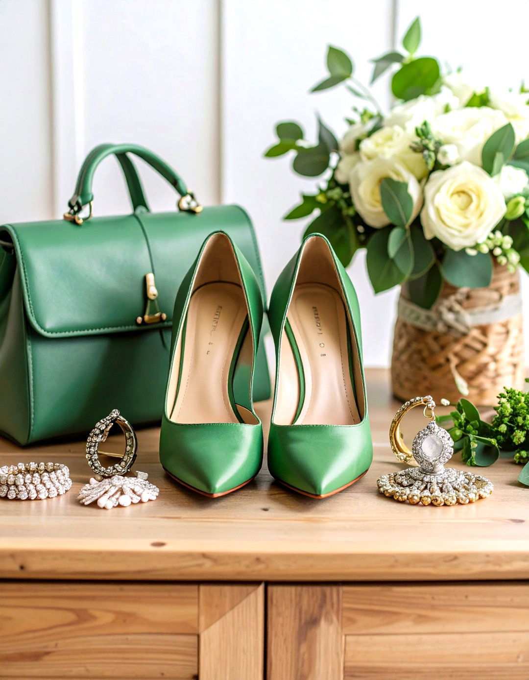 Sage Green Wedding Shoes and Accessories - 24 Sage Green Wedding Ideas