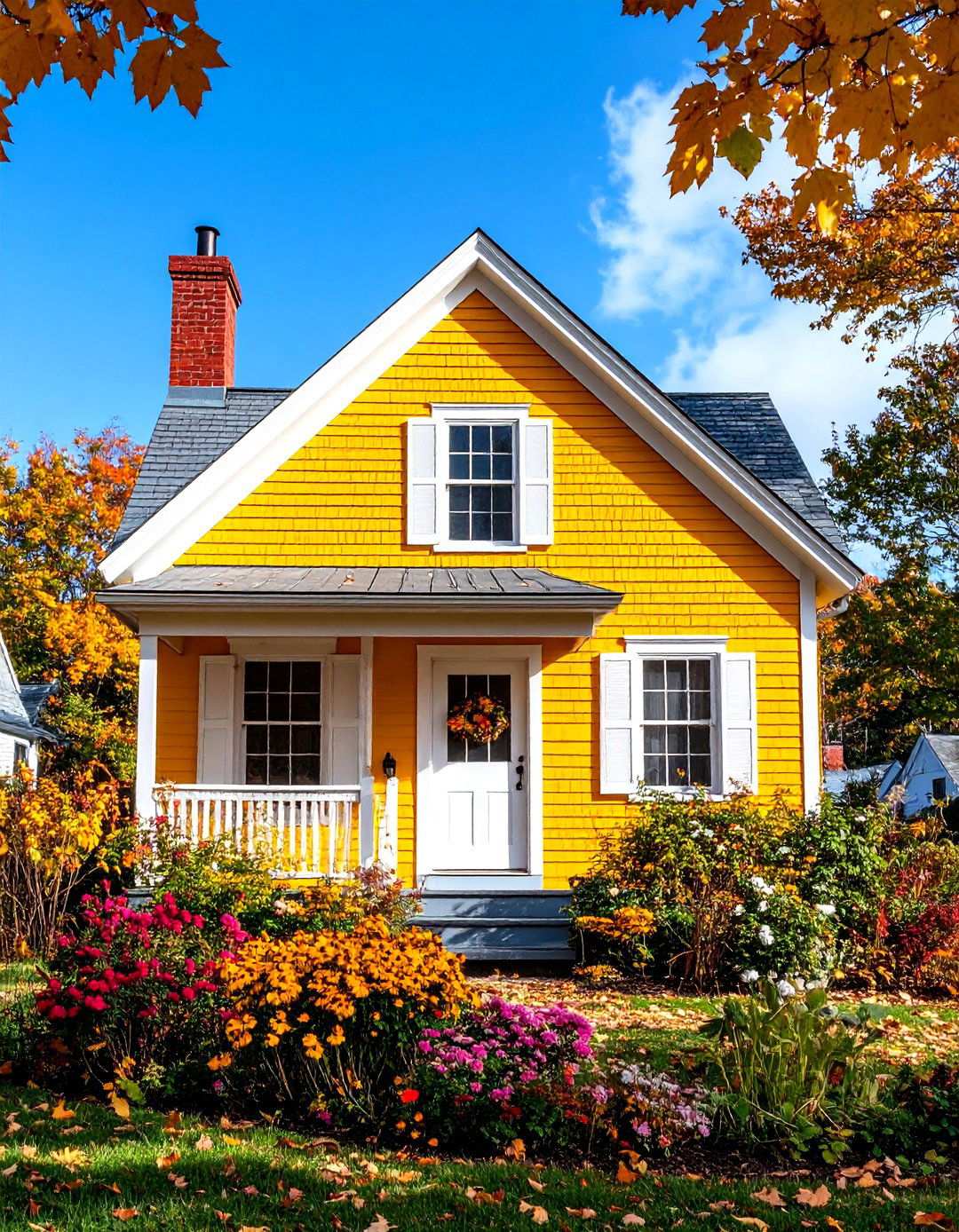 Saltbox Yellow New England Charm - 24 Yellow Exterior Home Ideas