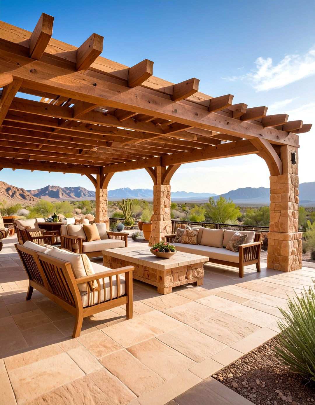 Sandstone Pergola Surfaces - 24 Pergola Flooring Ideas
