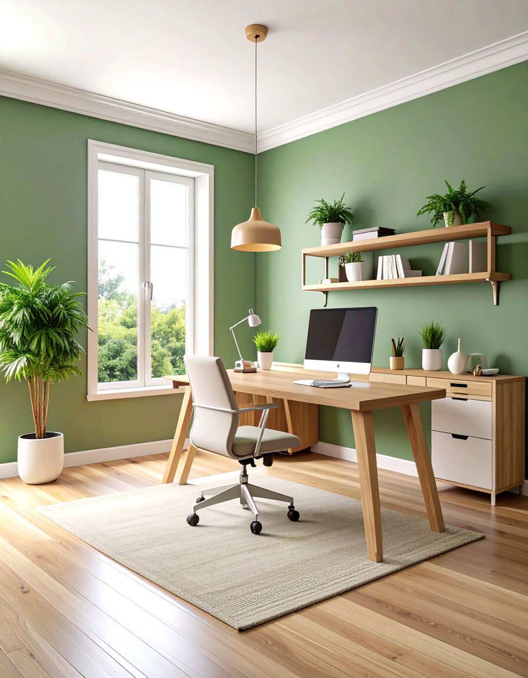 Saybrook Sage Home Office Sanctuary - 24 Home Office Paint Colors