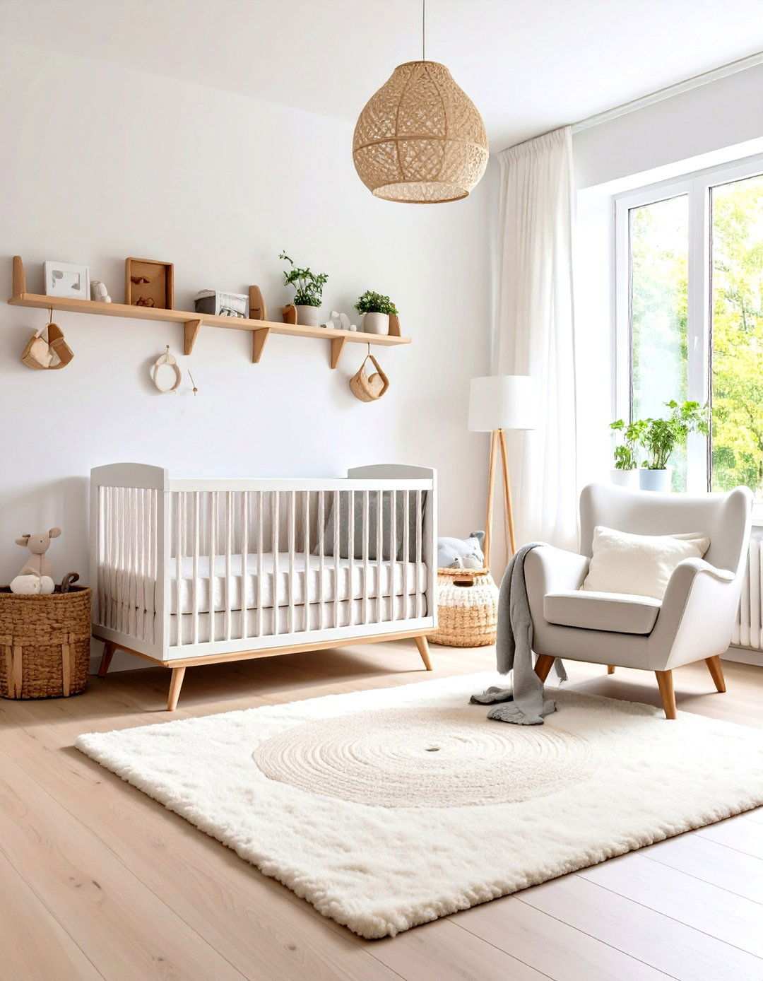 Scandi Inspired White Nursery - 24 Neutral Nursery Ideas