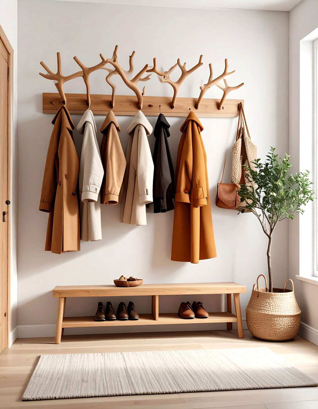 Scandinavian Coat Rack Designs - 24 Scandinavian Entryway Ideas