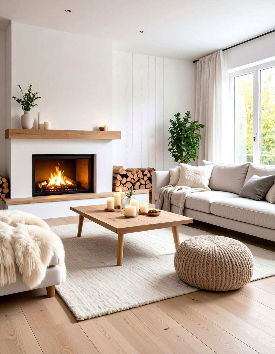 Scandinavian Hygge Comfort - 24 Living Room Ideas With Sectionals and Fireplace