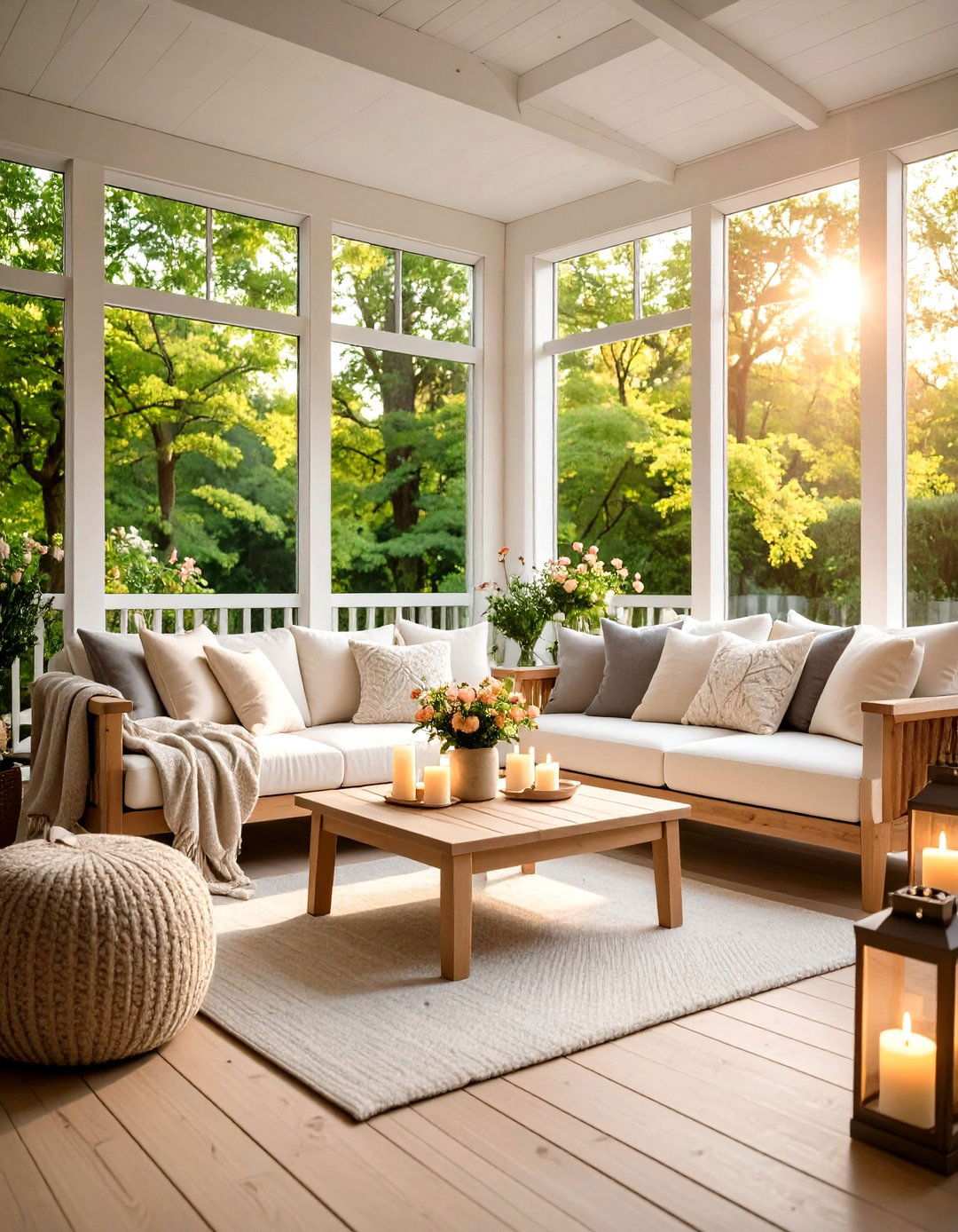 Scandinavian Hygge Haven - 24 Small Screened-in Porch Ideas