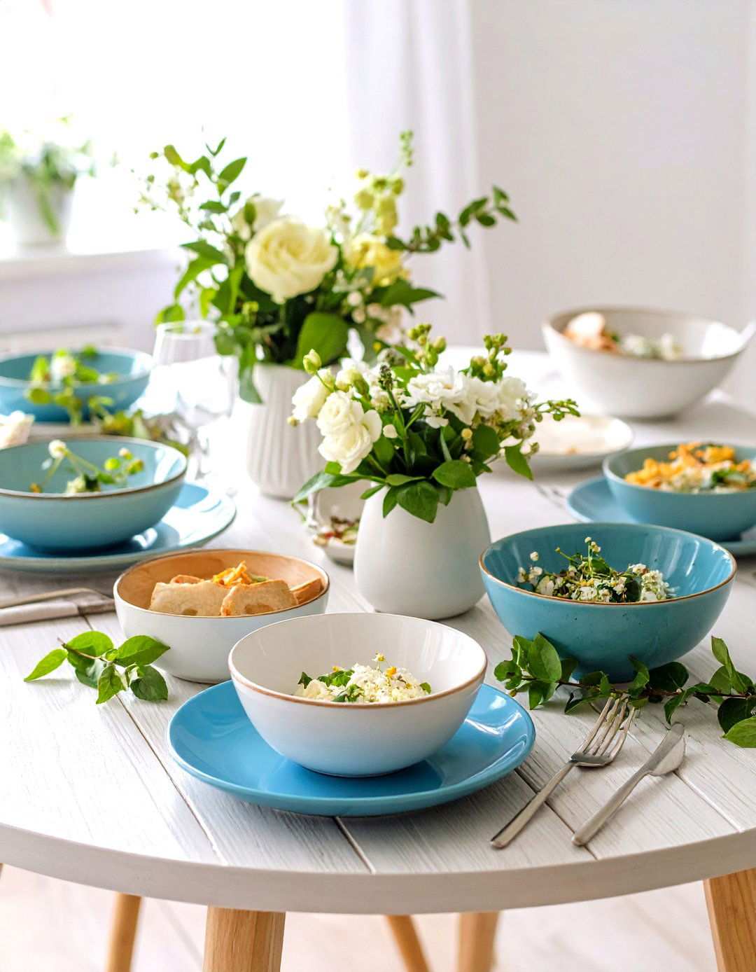 Scandinavian Hygge with Light Woods and Simple Comfort - 24 Round Table Decor Ideas