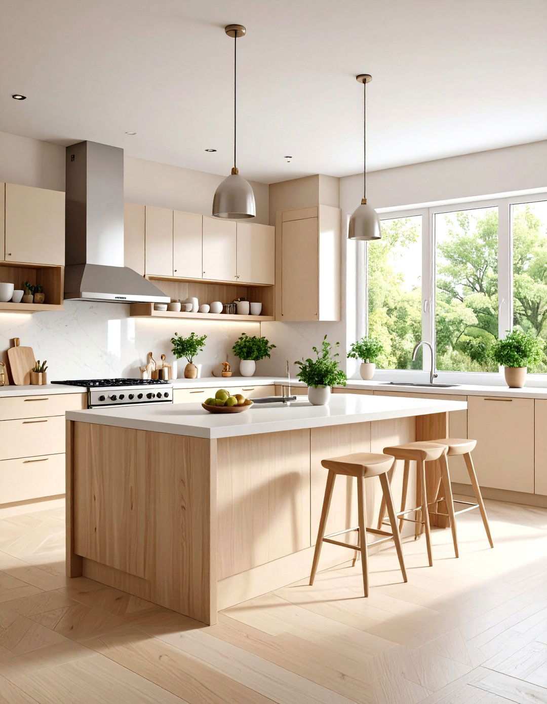 Scandinavian Light Beige Style - 24 Kitchens With Beige Kitchen Cabinets