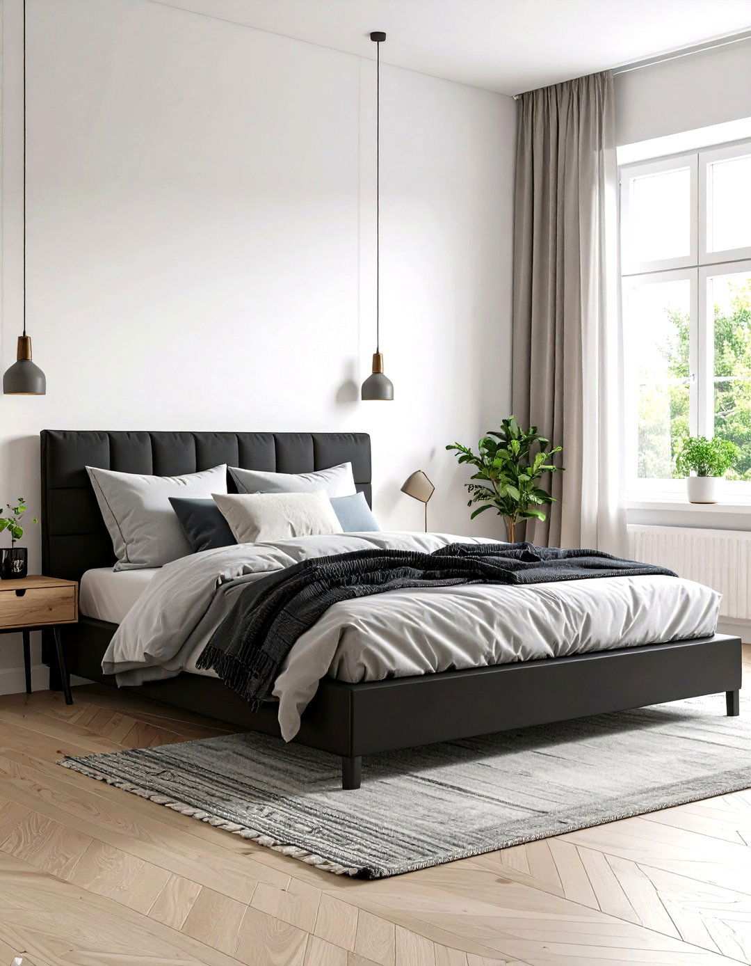 Scandinavian Matte Black Minimalism - 24 Matte Black Bedroom Ideas