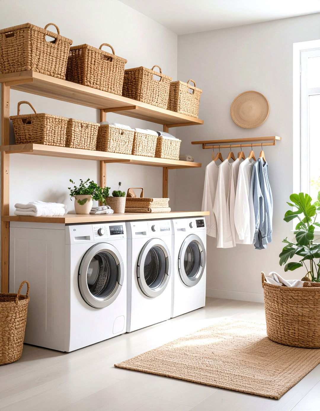 Scandinavian Minimalist Approach - 24 Laundry Closet Ideas
