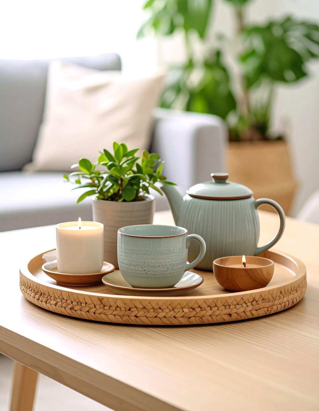 Scandinavian Minimalist Coffee Table Tray - 24 Tray Decor Ideas