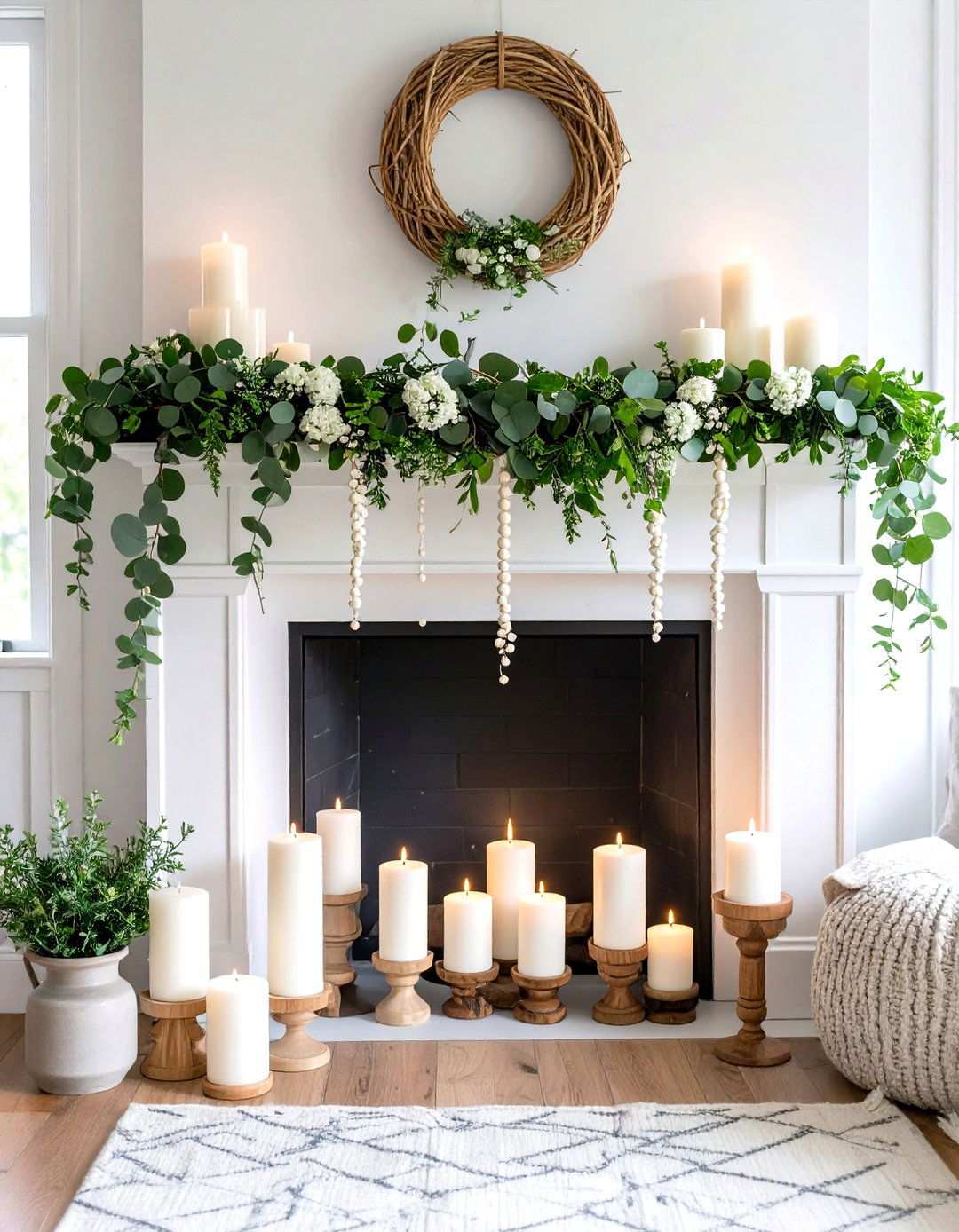Scandinavian Minimalist Garland - 24 Mantel Garland Ideas