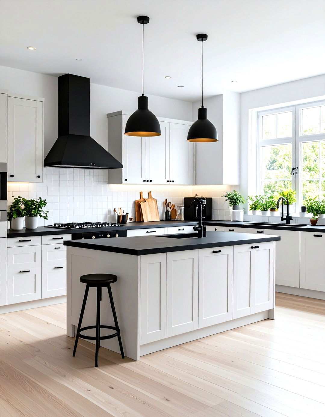 Scandinavian Minimalist Kitchen Approach - 24 Kitchen With Gray Cabinets And Black Countertops Ideas