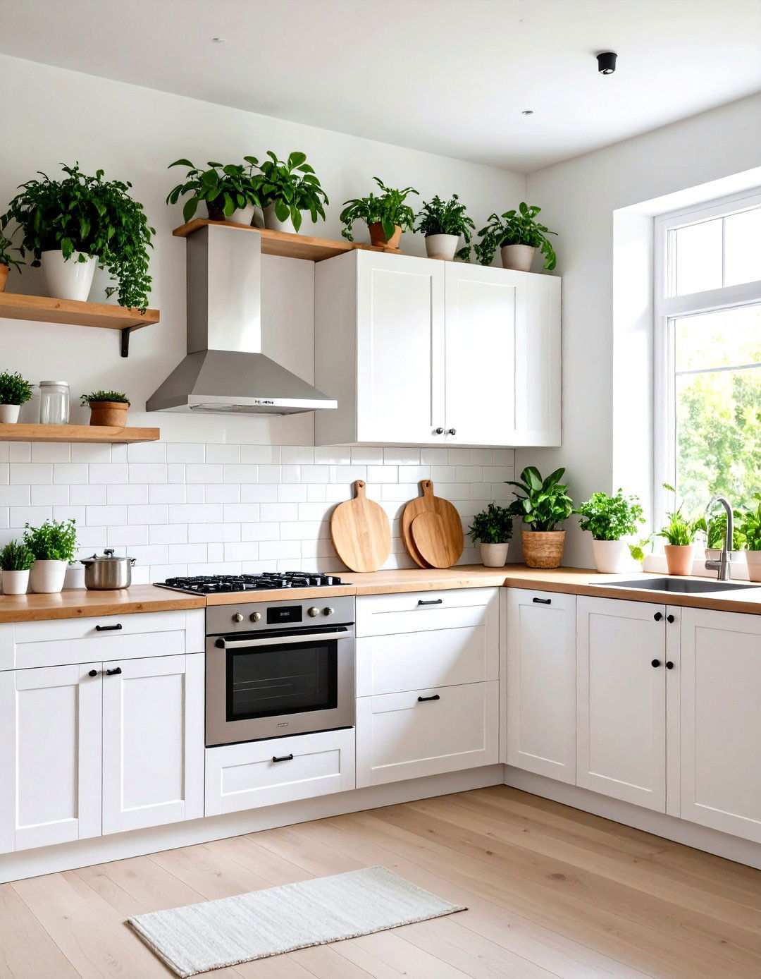 Scandinavian Minimalist Kitchen with White Paint Refresh - 24 Small Kitchen Ideas on a Budget