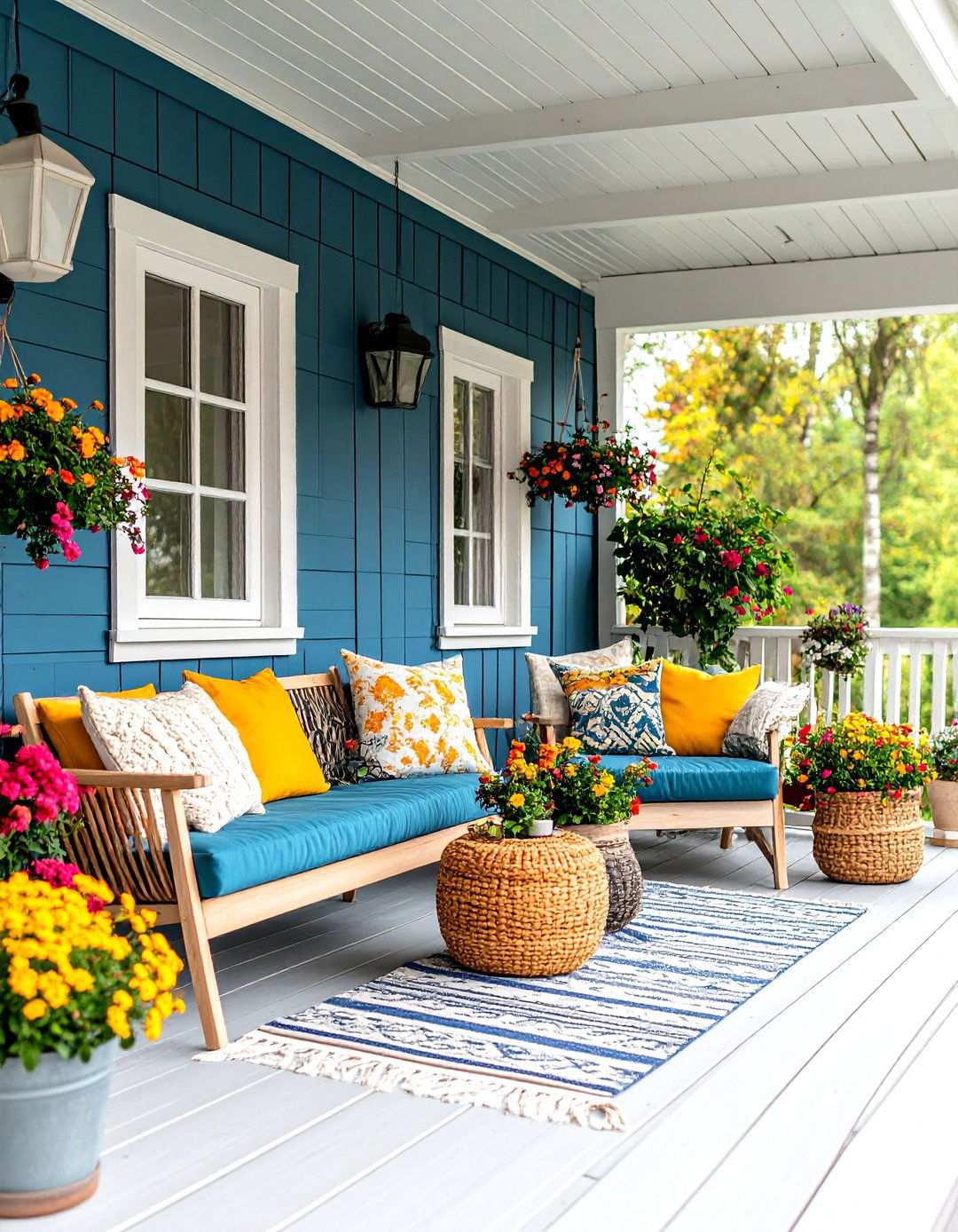 Scandinavian Minimalist Outdoor Design - 24 Large Front Porch Ideas