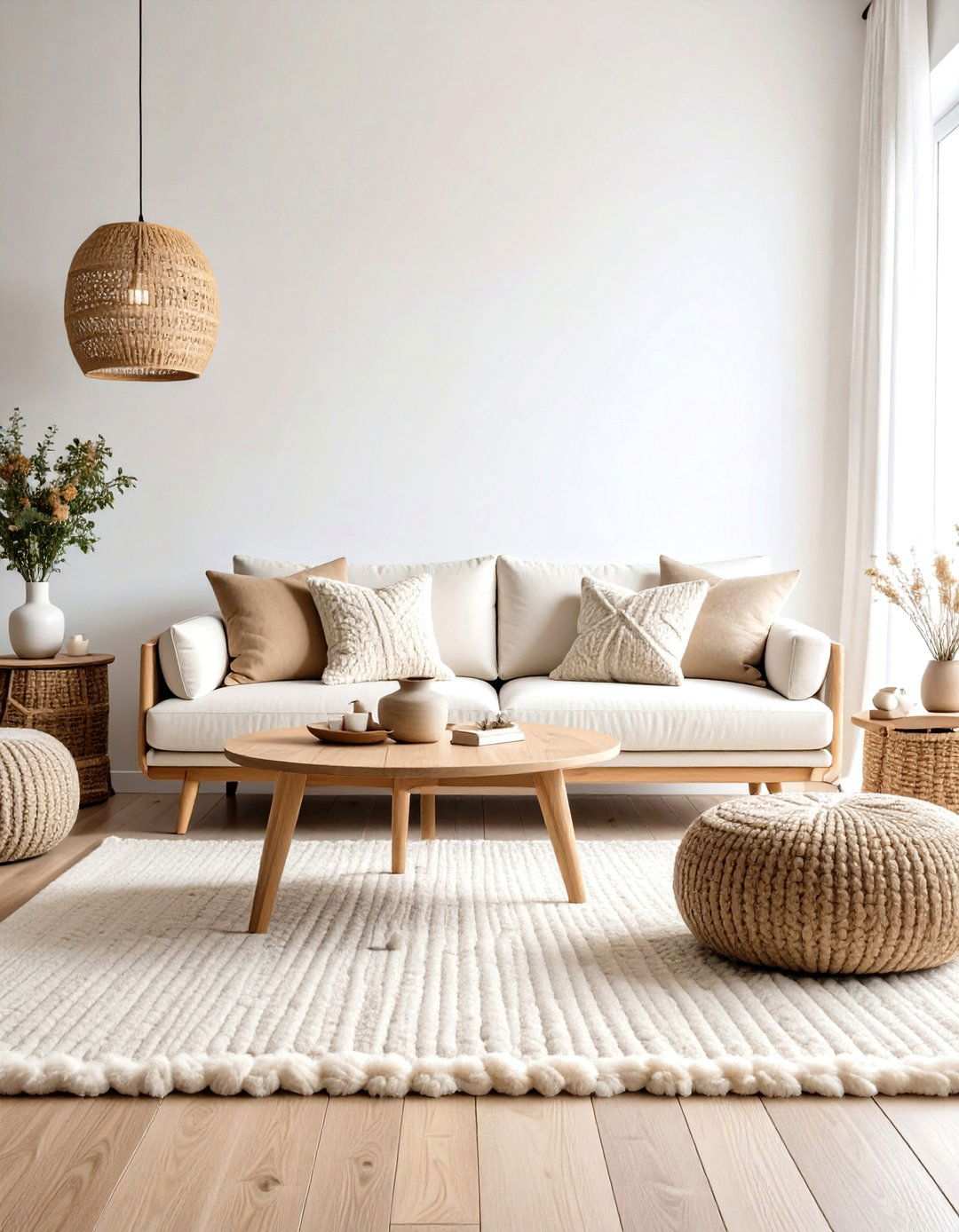 Scandinavian Minimalist White Living Room - 24 White Living Room Ideas