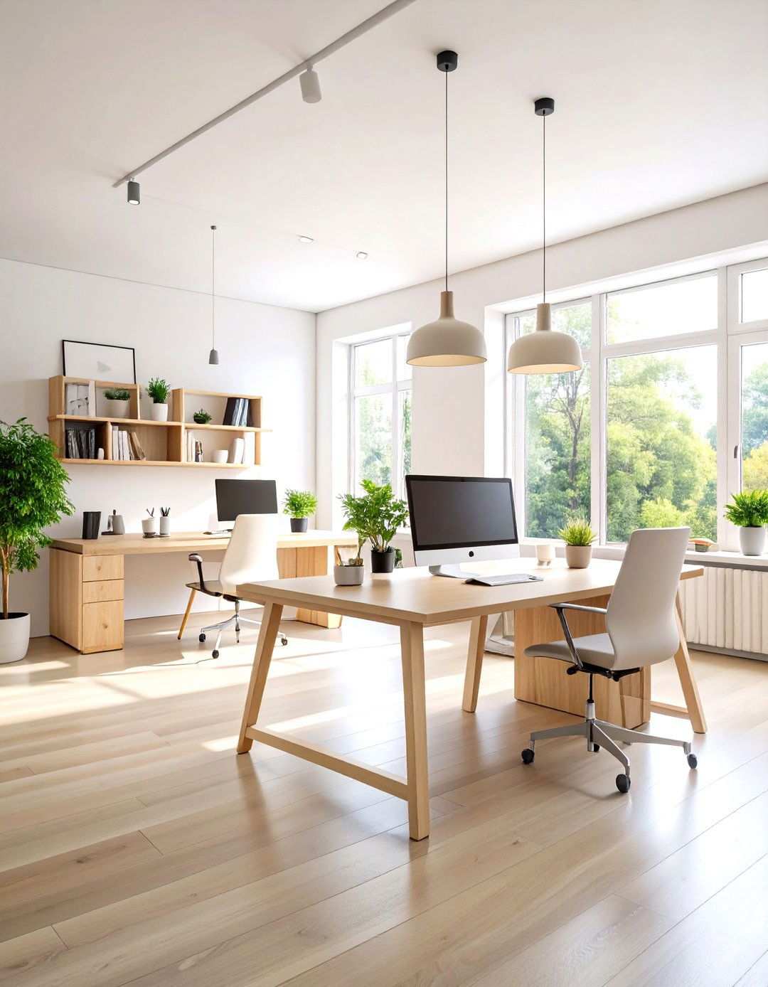 Scandinavian Minimalist Workspace - 24 Modern Home Office Ideas