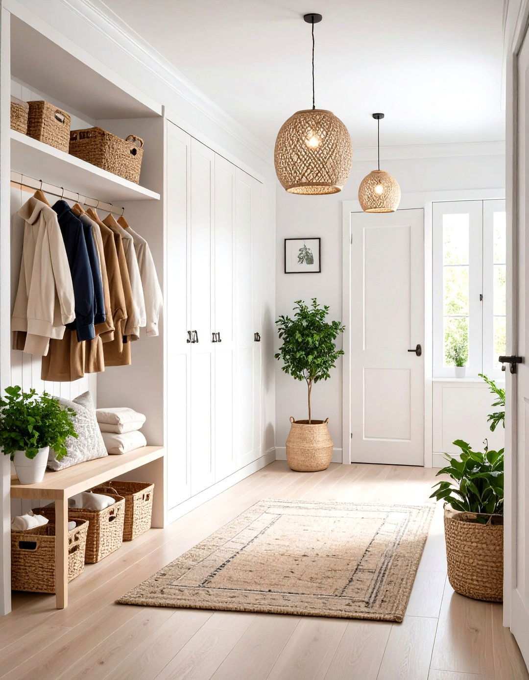 Scandinavian Mudroom with Light Woods - 24 Mud Room Ideas