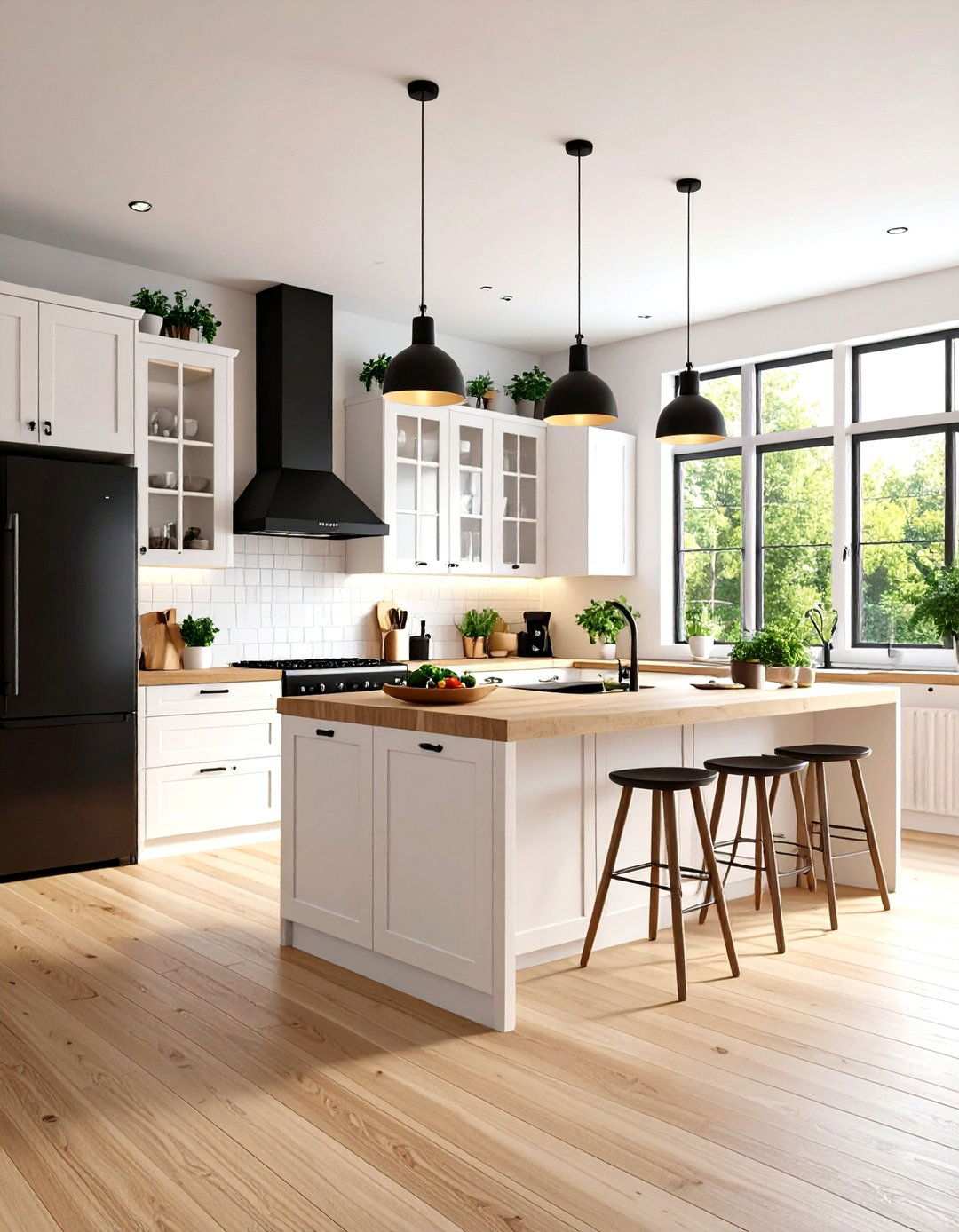 Scandinavian Nordic Kitchen Design - 24 Kitchen With Black Appliances