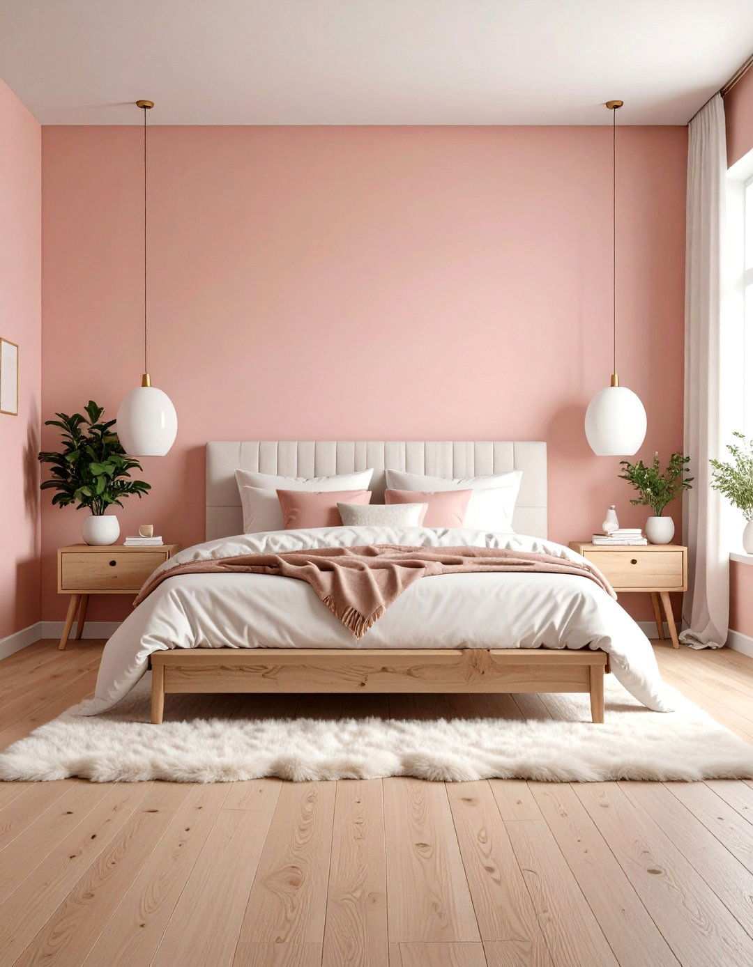 Scandinavian Pink Bedroom Concept - 24 Pink and White Bedroom Ideas