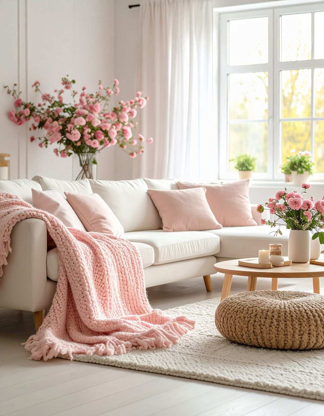 Scandinavian Pink Hygge - 24 Pink Living Room Ideas