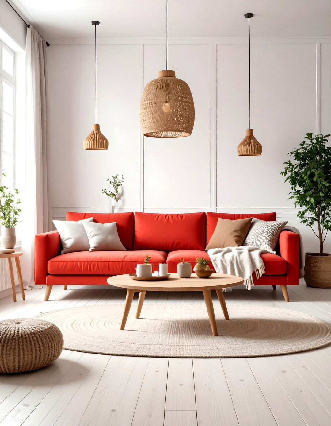 Scandinavian Red Sofa Nordic Design - 24 Red Couch Living Room Ideas