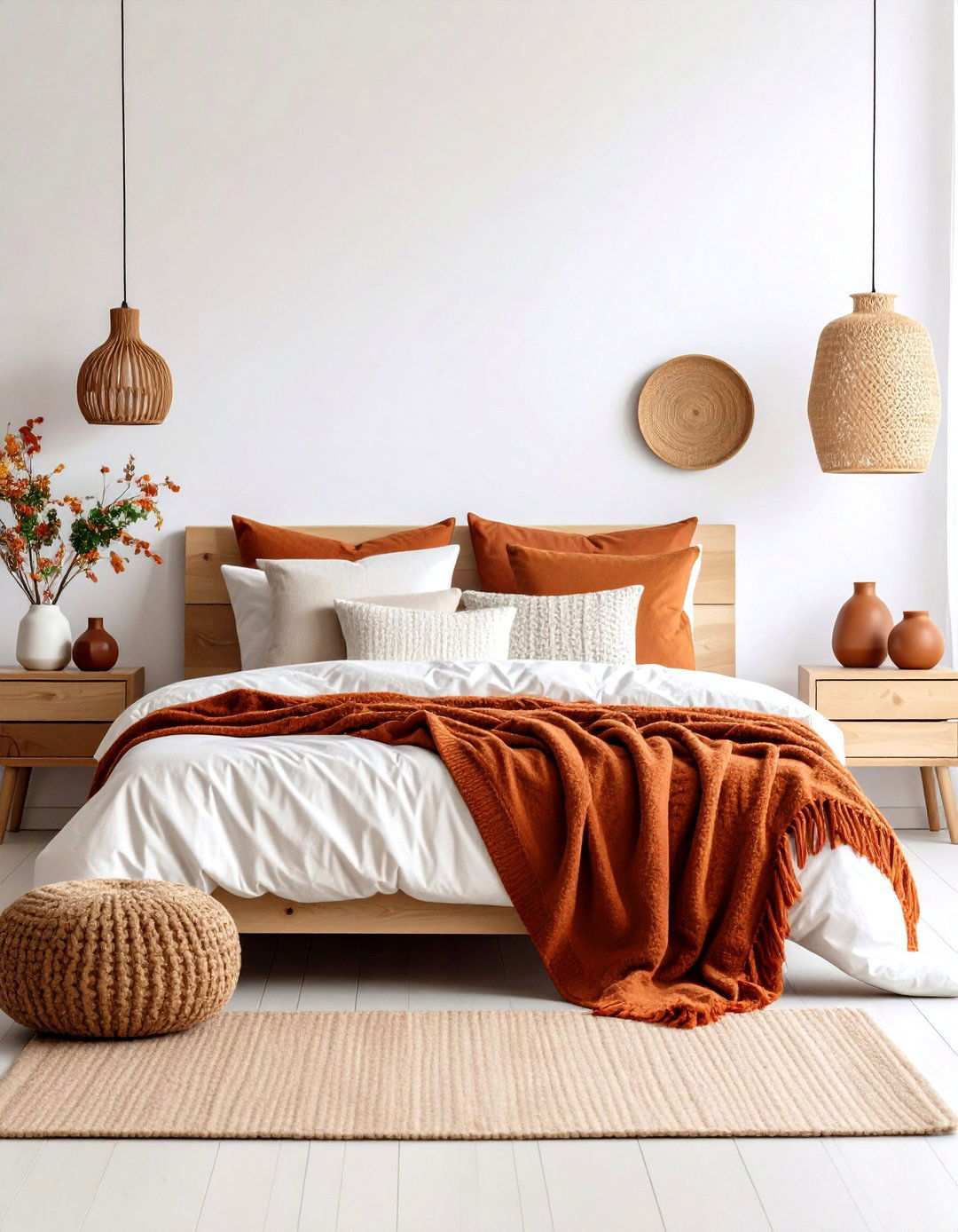 Scandinavian Rust Bedroom with Clean Lines - 24 Rust Bedroom Ideas