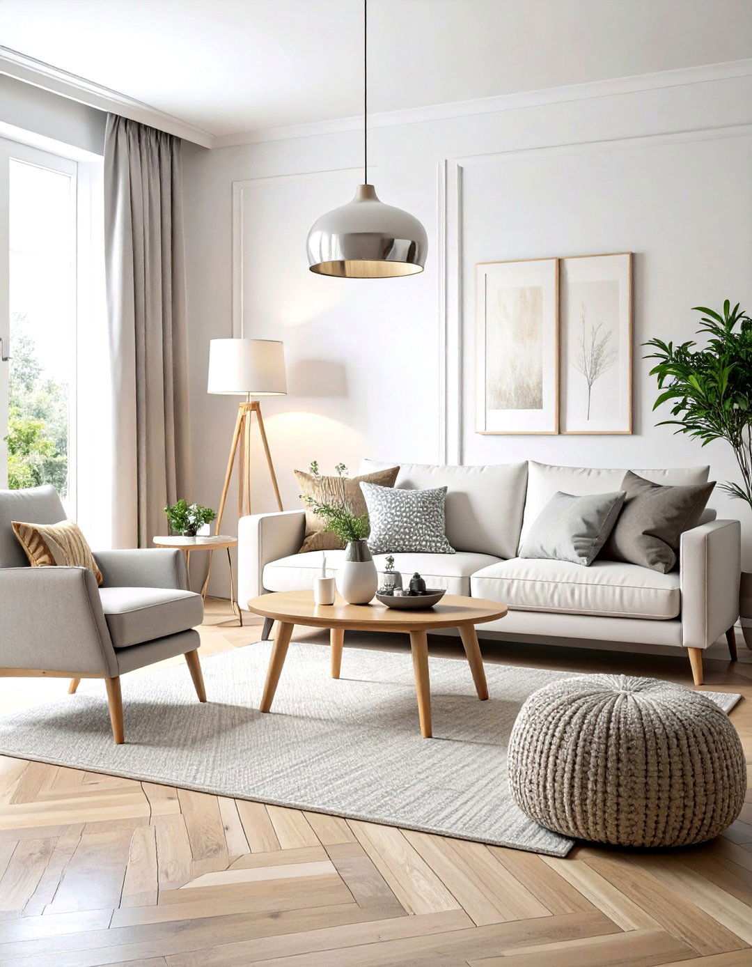 Scandinavian Silver Touch Living Room Theme - 24 Silver Living Room Ideas