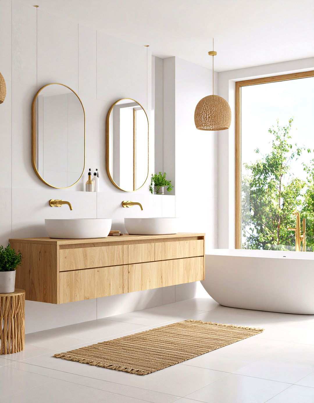 Scandinavian Simplicity - 24 White and Gold Bathroom Ideas