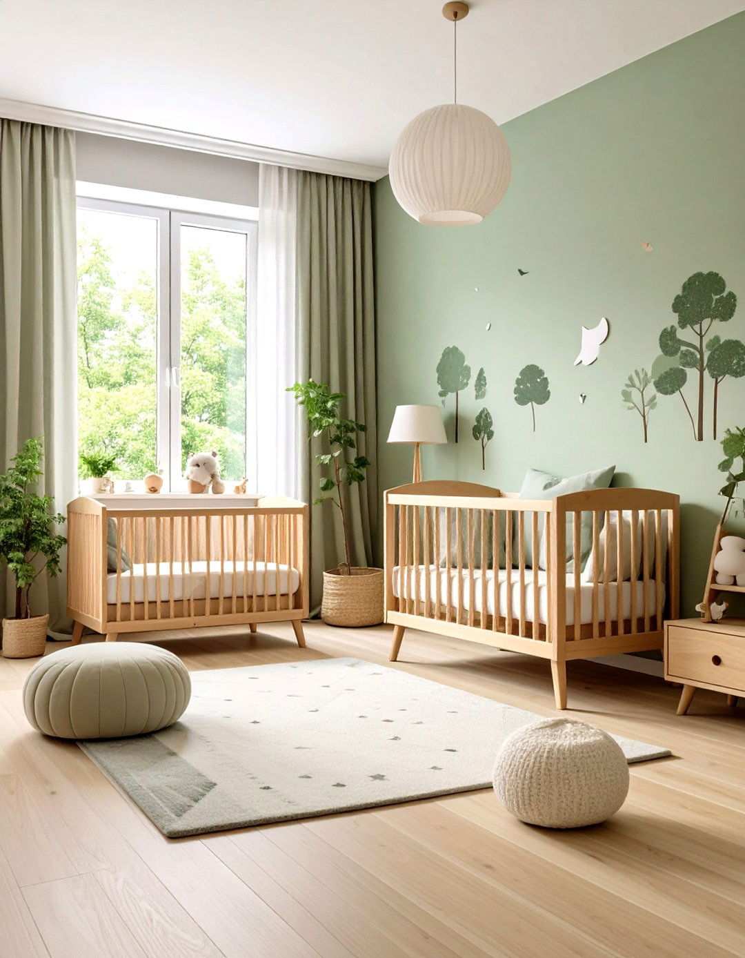 Scandinavian Tree Wallpaper for Childrens Nurseries - 24 Wallpaper Ideas
