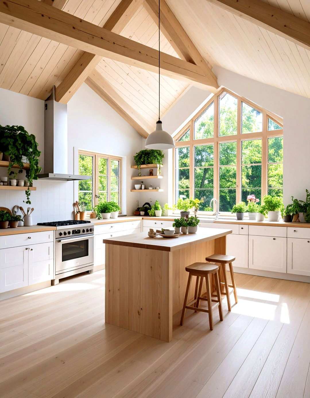 Scandinavian Vaulted Kitchen Style - 24 Vaulted Ceiling Kitchen Ideas
