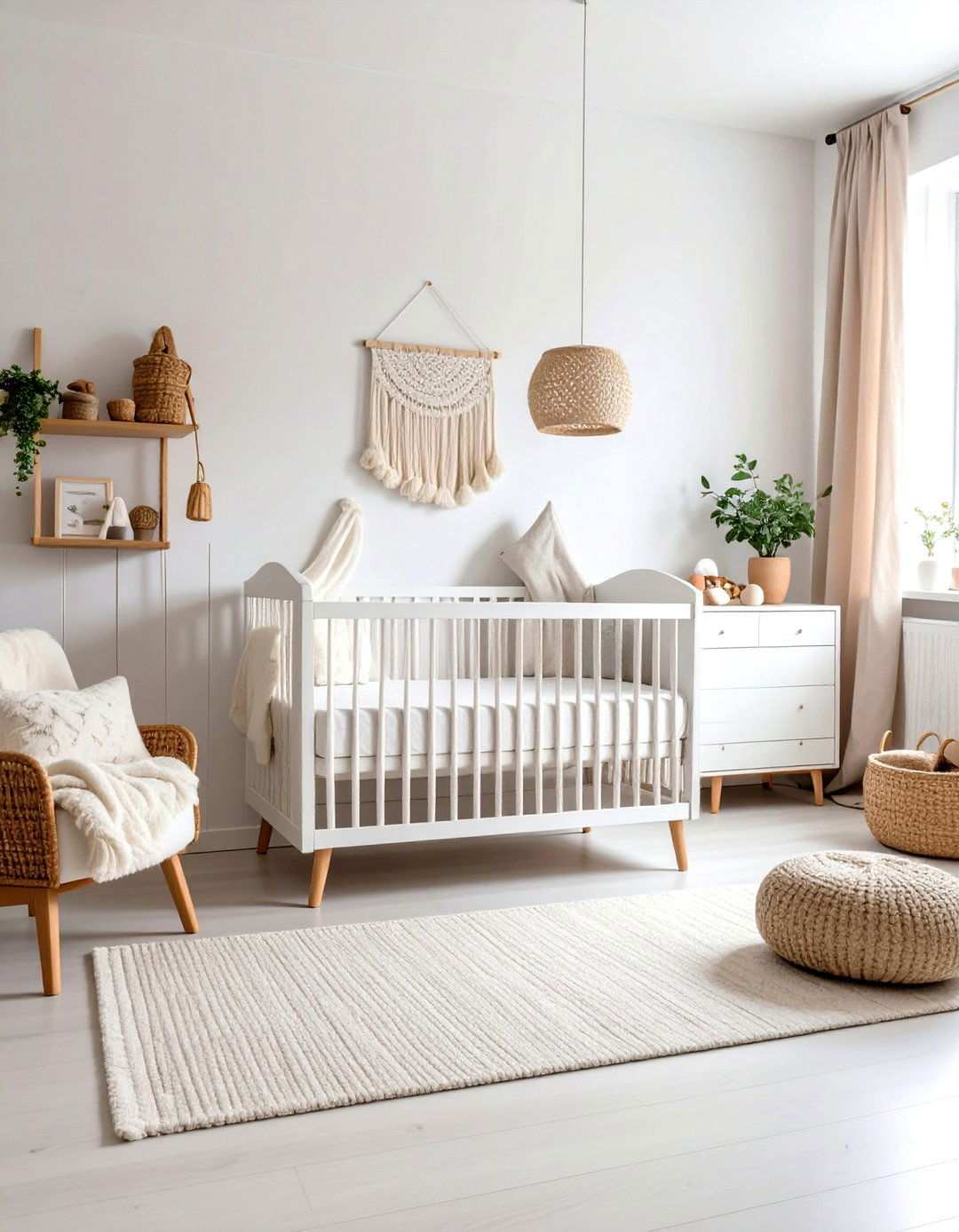 Scandinavian White Nursery Theme - 24 White Nursery Ideas