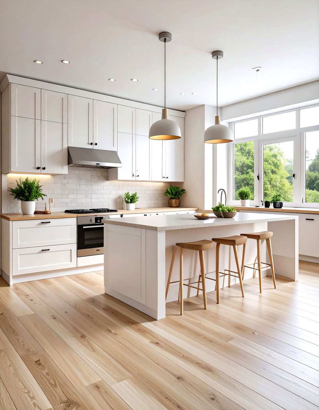 Scandinavian White Oak Kitchen Flooring - 24 Light Wood Floor Kitchen Ideas