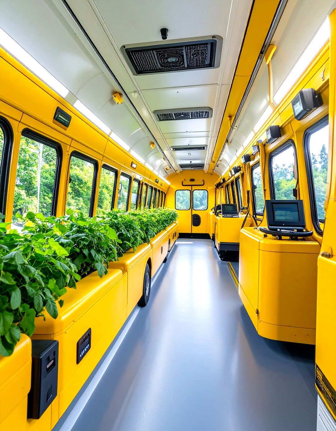 School Bus Greenhouse with Automated Climate Control - 24 School Bus Greenhouse Ideas