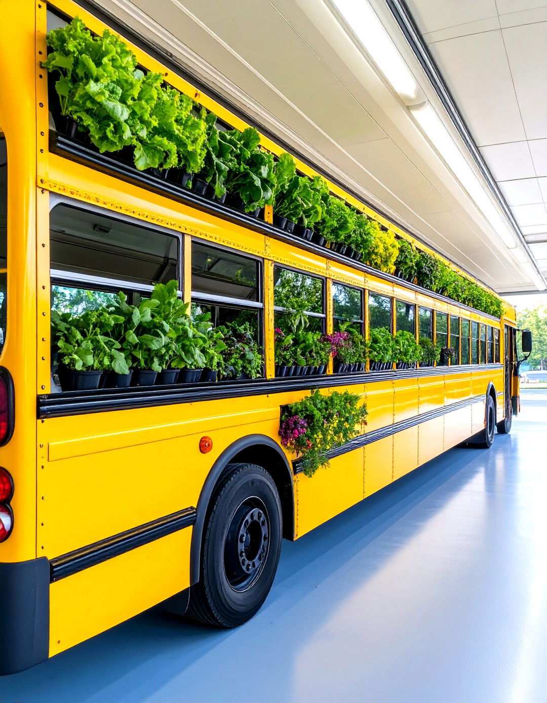 School Bus Greenhouse with Living Wall Systems - 24 School Bus Greenhouse Ideas