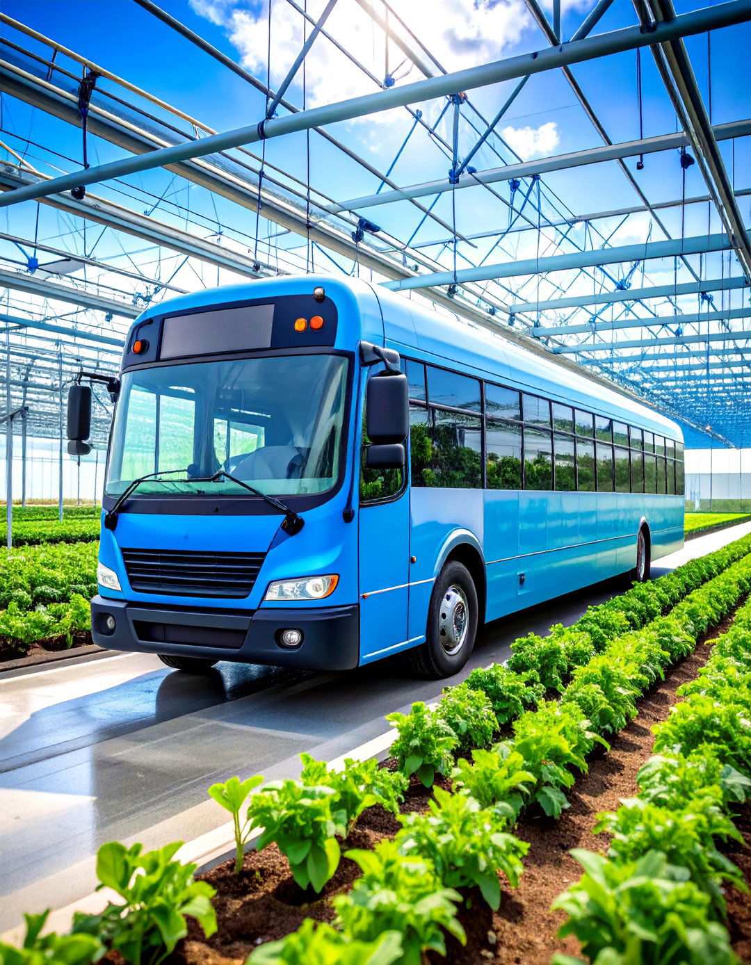 School Bus Greenhouse with Smart Irrigation Systems - 24 School Bus Greenhouse Ideas